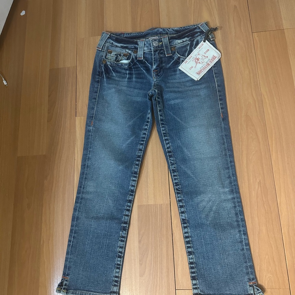 True Religion Women's Straight Leg Jeans in Blue